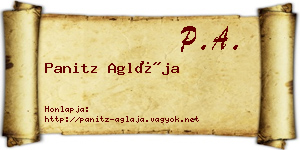 Panitz Aglája névjegykártya